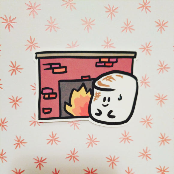D019 - Marshmallow - Fireplace | Get Toasty | Winter Diecut