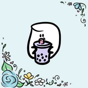 D026 - Marshmallow - Tea 2 | Bubble Tea | Boba Tea Diecut