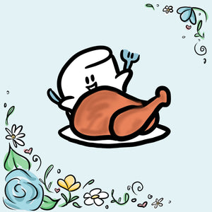 D022 - Marshmallow - Food 1 | Dinner is Served! | Thanksgiving Turkey Diecut
